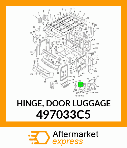 HINGE, DOOR LUGGAGE 497033C5
