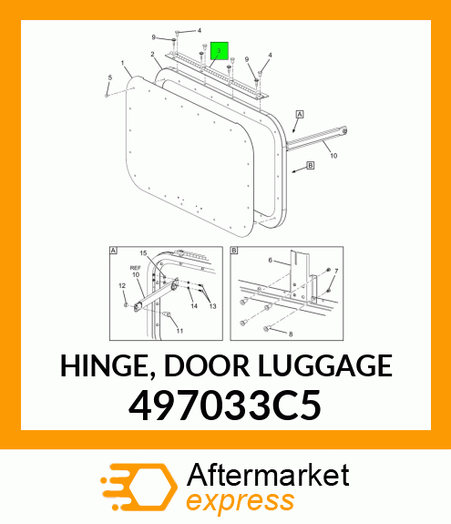 HINGE, DOOR LUGGAGE 497033C5
