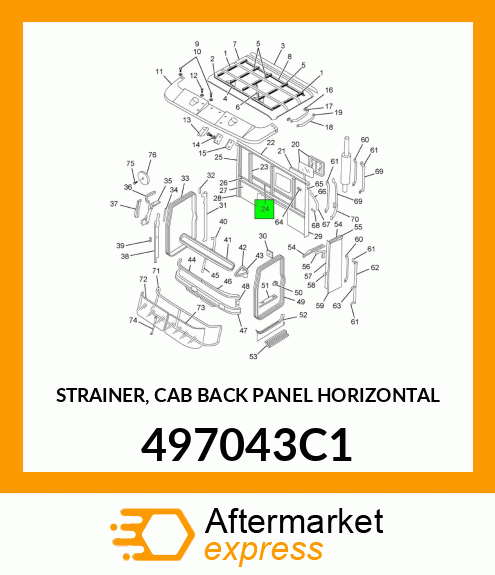 STRAINER, CAB BACK PANEL HORIZONTAL 497043C1