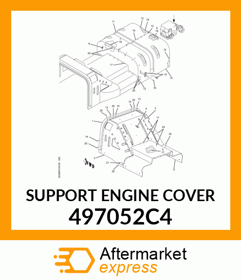 SUPPORT ENGINE COVER 497052C4