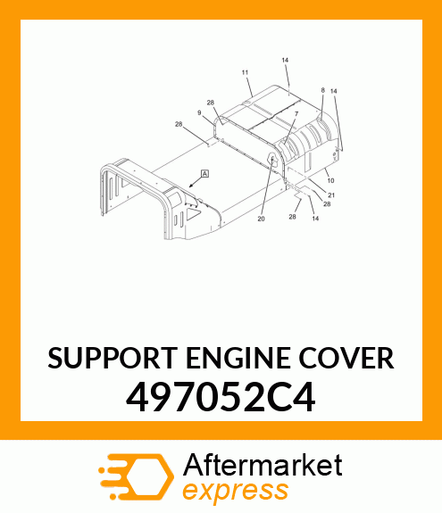 SUPPORT ENGINE COVER 497052C4