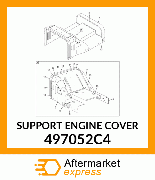 SUPPORT ENGINE COVER 497052C4