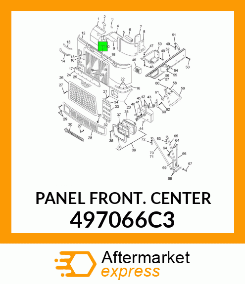 PANEL FRONT. CENTER 497066C3