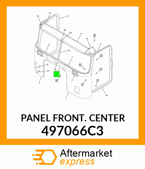 PANEL FRONT. CENTER 497066C3