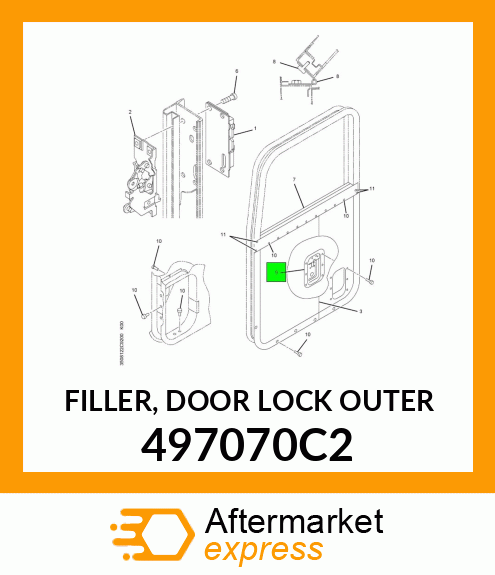 FILLER, DOOR LOCK OUTER 497070C2