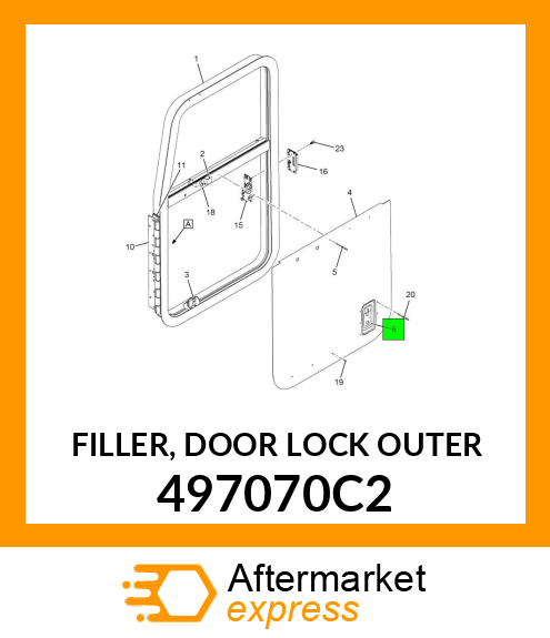 FILLER, DOOR LOCK OUTER 497070C2