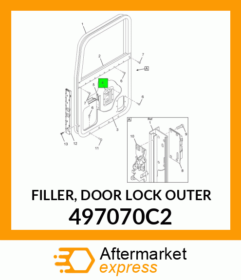 FILLER, DOOR LOCK OUTER 497070C2