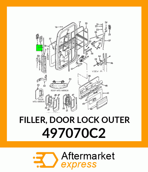 FILLER, DOOR LOCK OUTER 497070C2