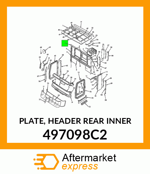 PLATE, HEADER REAR INNER 497098C2