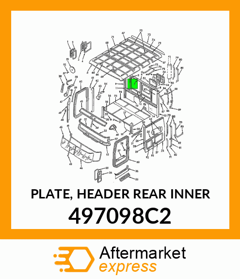 PLATE, HEADER REAR INNER 497098C2