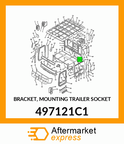 BRACKET, MOUNTING TRAILER SOCKET 497121C1