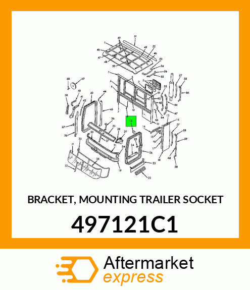 BRACKET, MOUNTING TRAILER SOCKET 497121C1