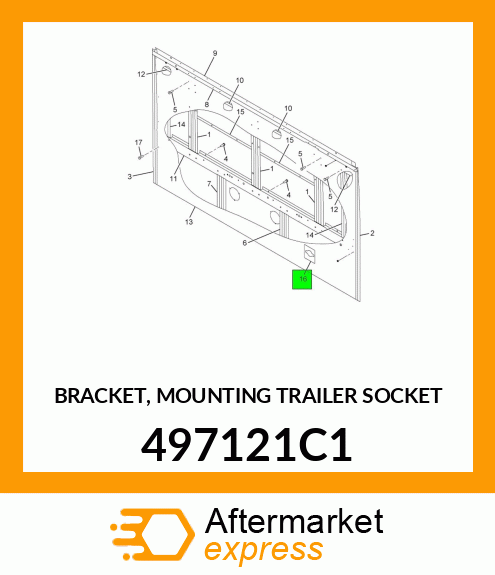 BRACKET, MOUNTING TRAILER SOCKET 497121C1