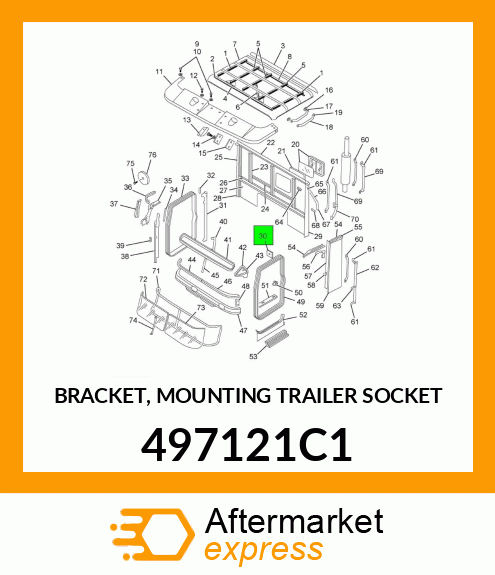 BRACKET, MOUNTING TRAILER SOCKET 497121C1