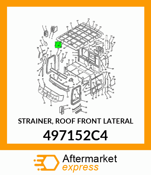 STRAINER, ROOF FRONT LATERAL 497152C4