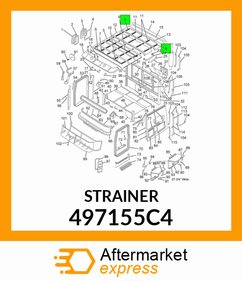 STRAINER, ROOF LONGITUDINAL 497155C4