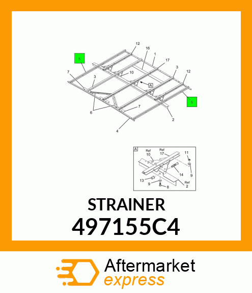 STRAINER, ROOF LONGITUDINAL 497155C4