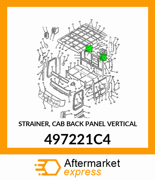 STRAINER, CAB BACK PANEL VERTICAL 497221C4