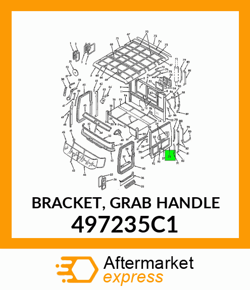 BRACKET, GRAB HANDLE 497235C1