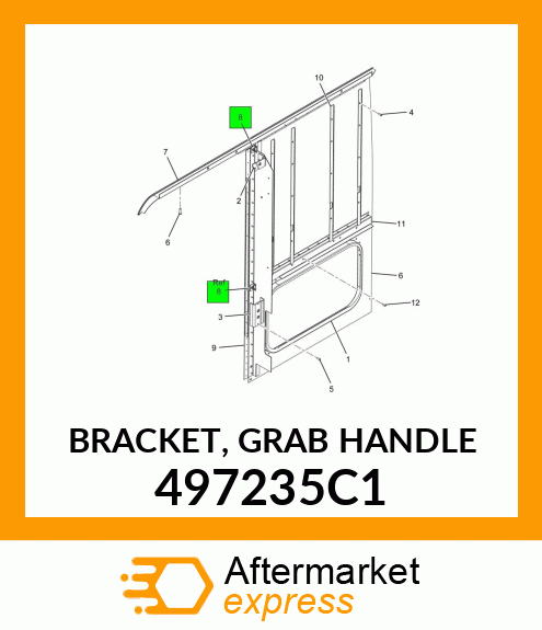 BRACKET, GRAB HANDLE 497235C1