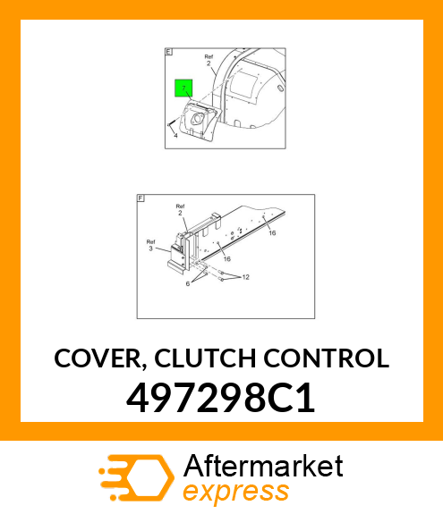 COVER, CLUTCH CONTROL 497298C1