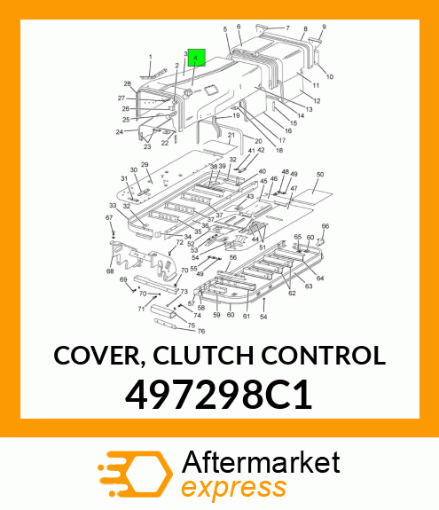 COVER, CLUTCH CONTROL 497298C1