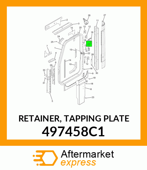 RETAINER, TAPPING PLATE 497458C1