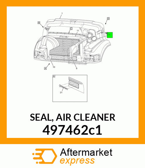 SEAL, AIR CLEANER 497462c1