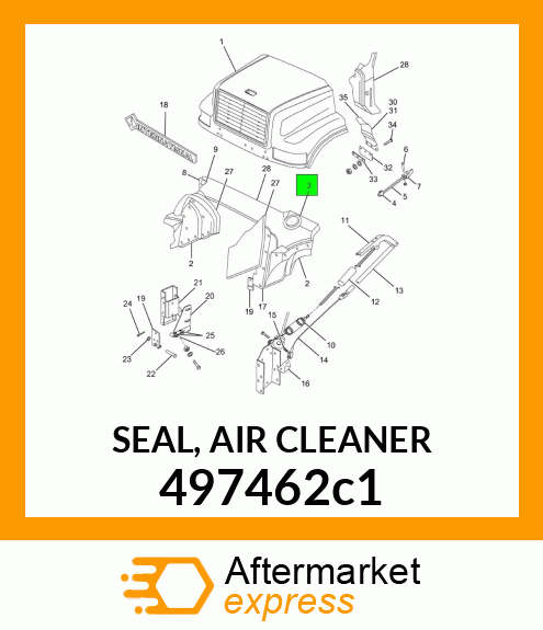 SEAL, AIR CLEANER 497462c1