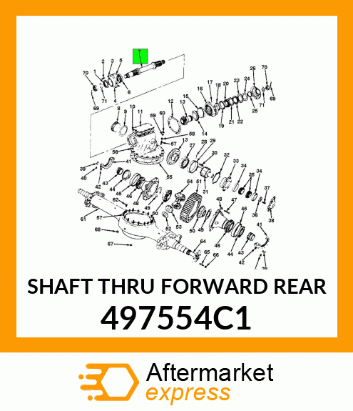 SHAFT THRU FORWARD REAR 497554C1