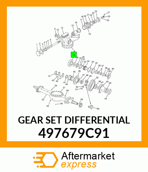 GEAR SET DIFFERENTIAL 497679C91