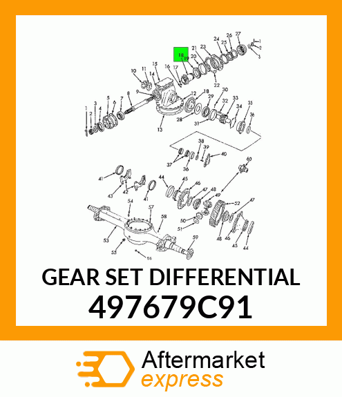 GEAR SET DIFFERENTIAL 497679C91