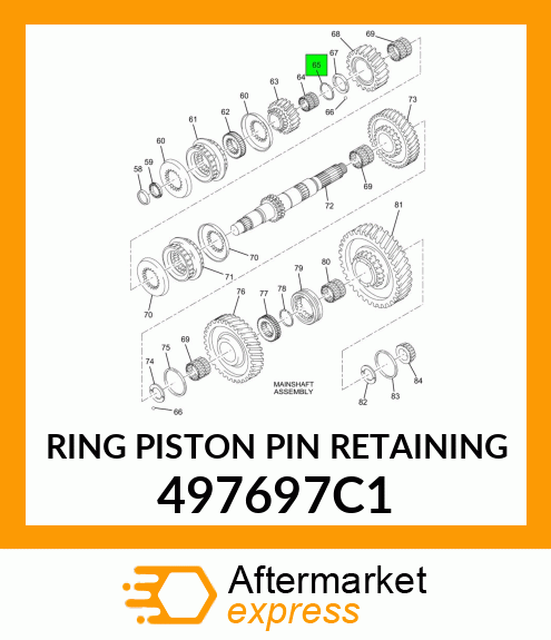 RING PISTON PIN RETAINING 497697C1