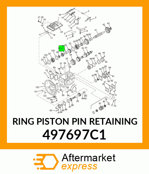 RING PISTON PIN RETAINING 497697C1