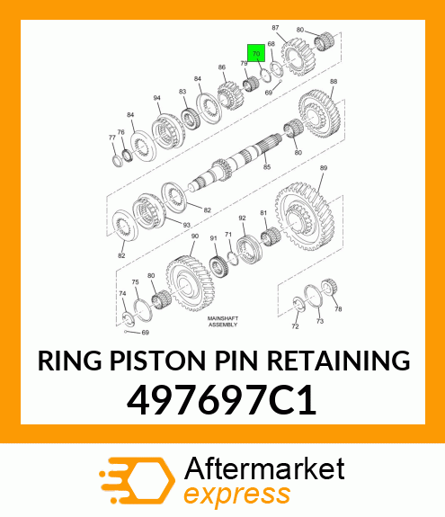 RING PISTON PIN RETAINING 497697C1