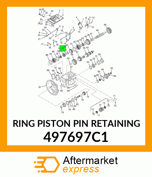 RING PISTON PIN RETAINING 497697C1