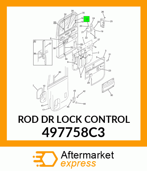 ROD DR LOCK CONTROL 497758C3