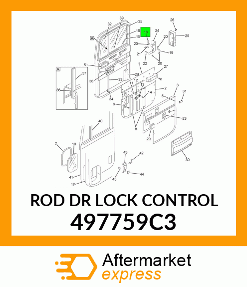 ROD DR LOCK CONTROL 497759C3