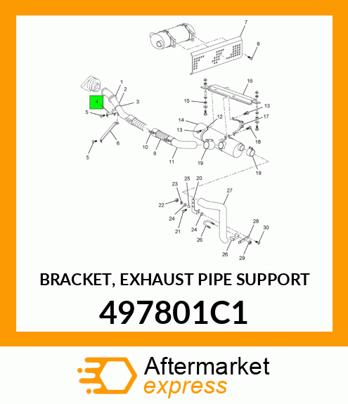 BRACKET, EXHAUST PIPE SUPPORT 497801C1