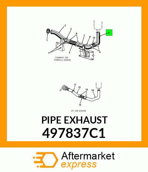 PIPE EXHAUST 497837C1