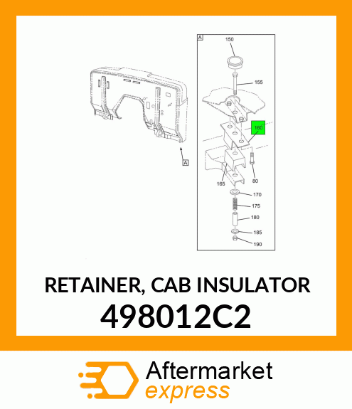 RETAINER, CAB INSULATOR 498012C2