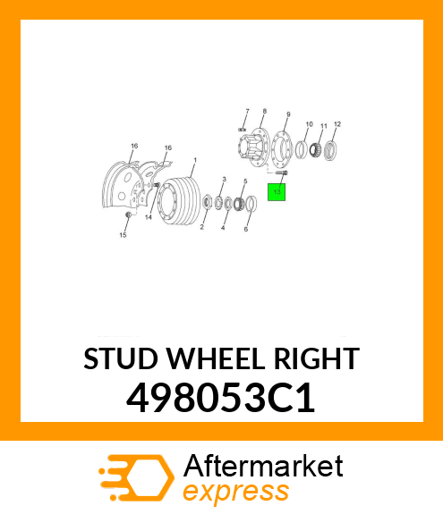 STUD WHEEL RIGHT 498053C1