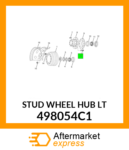 STUD WHEEL HUB LT 498054C1