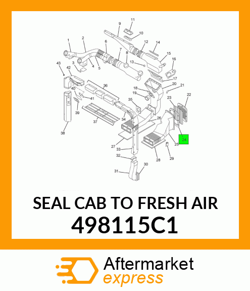 SEAL CAB TO FRESH AIR 498115C1