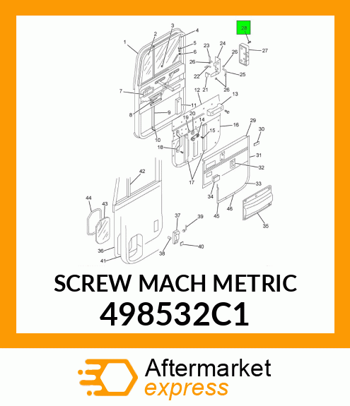 SCREW MACH METRIC 498532C1