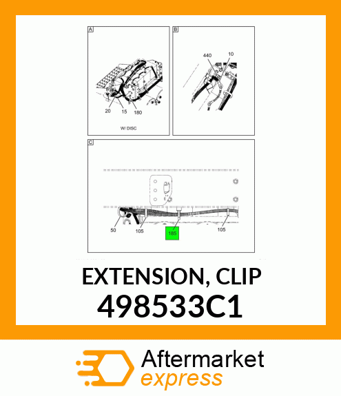 EXTENSION, CLIP 498533C1