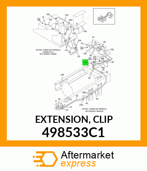 EXTENSION, CLIP 498533C1