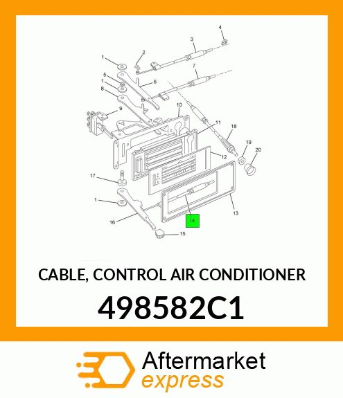 CABLE, CONTROL AIR CONDITIONER 498582C1