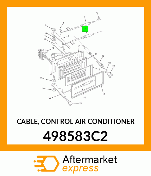 CABLE, CONTROL AIR CONDITIONER 498583C2