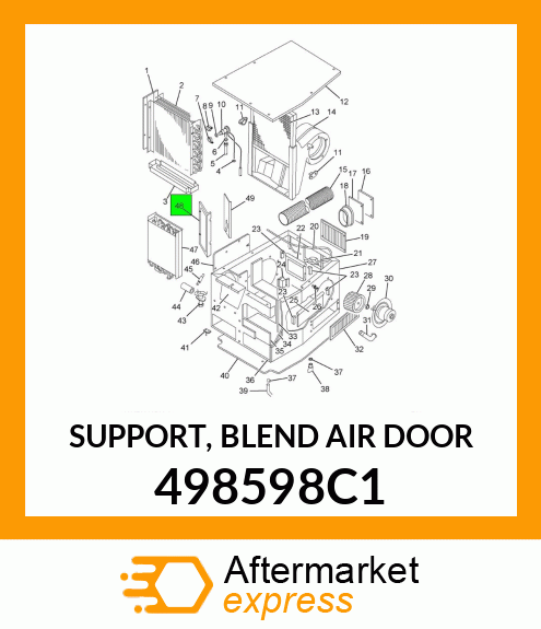 SUPPORT, BLEND AIR DOOR 498598C1